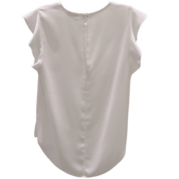Aritzia Babaton Chaplin Flutter Sleeve Blouse - White - XS - Picture 2 of 5